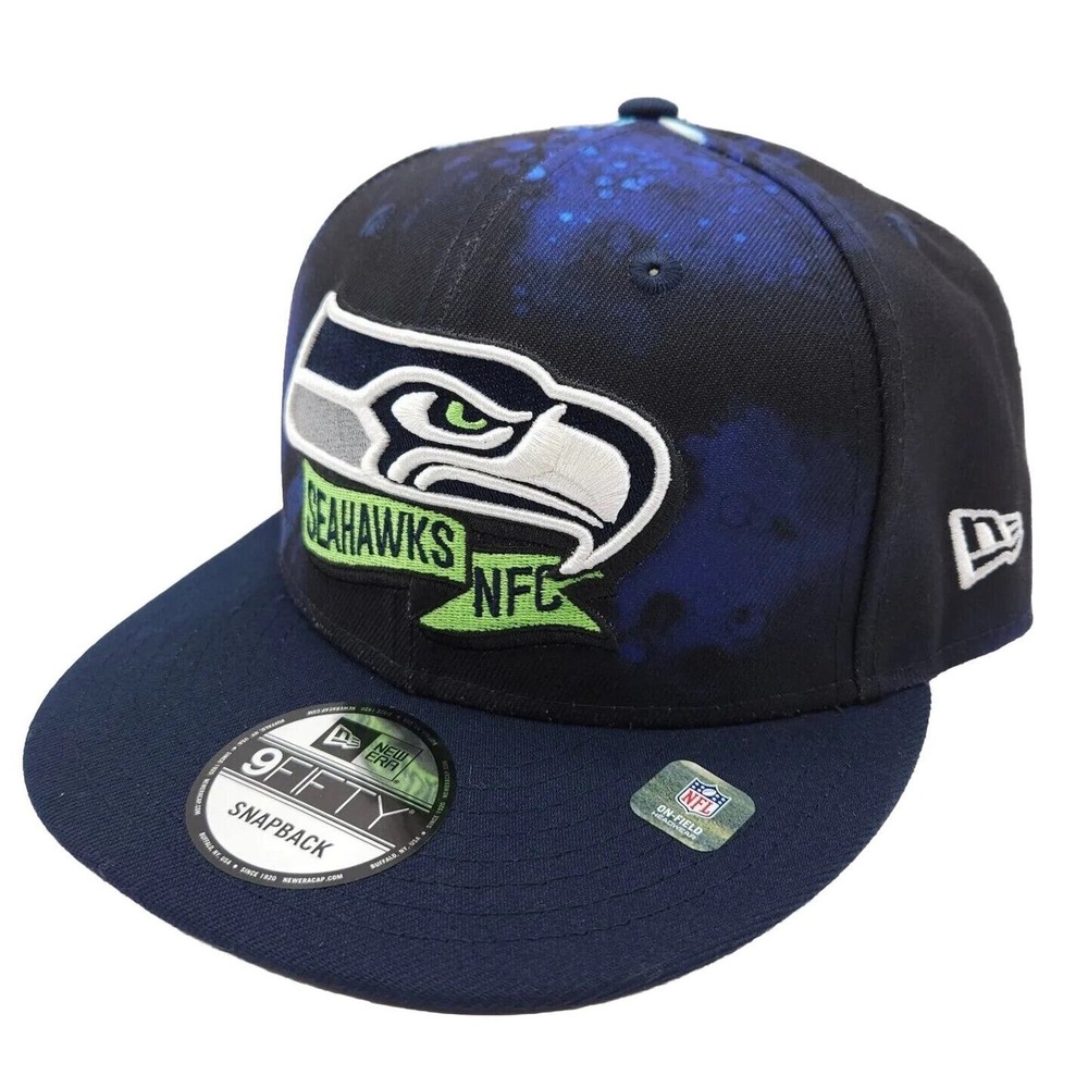 New Era NFL 9Fifty Seattle Seahawks Blue Tie Dye Snapback Hat Football Cap‎